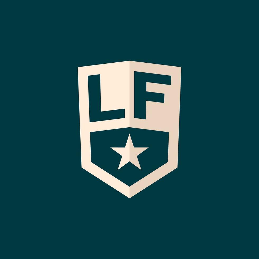 Initiale lf Logo Star Schild Symbol mit einfach Design vektor