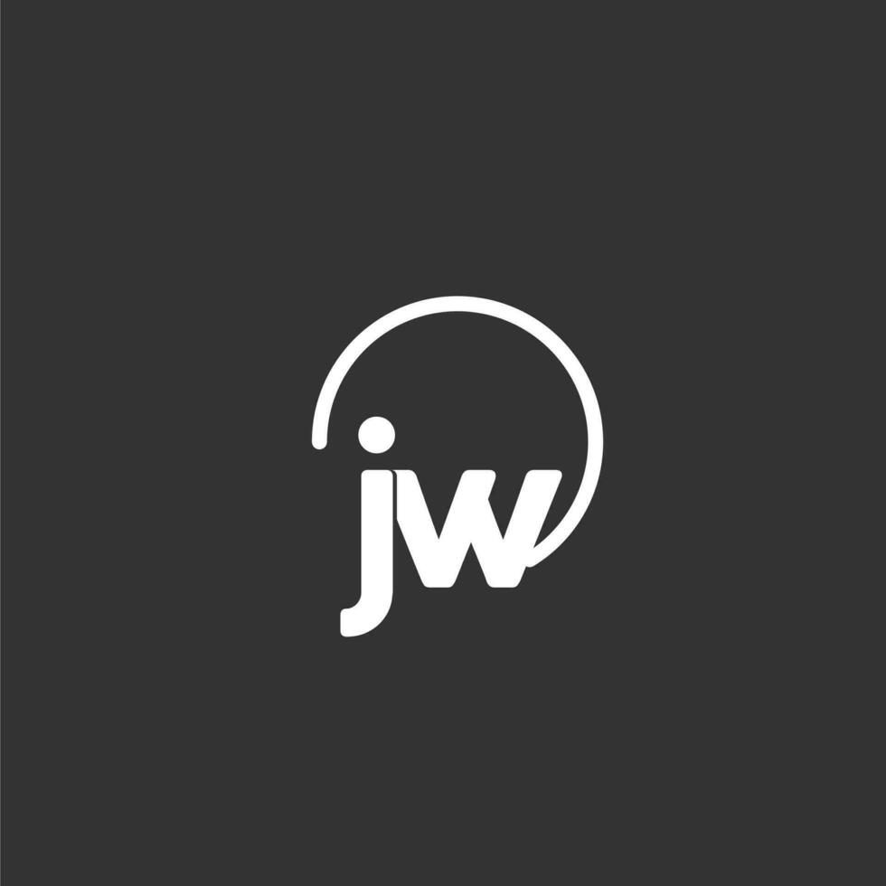 jw Initiale Logo mit gerundet Kreis vektor