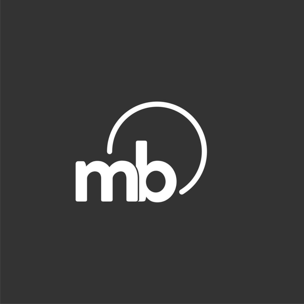 mb Initiale Logo mit gerundet Kreis vektor