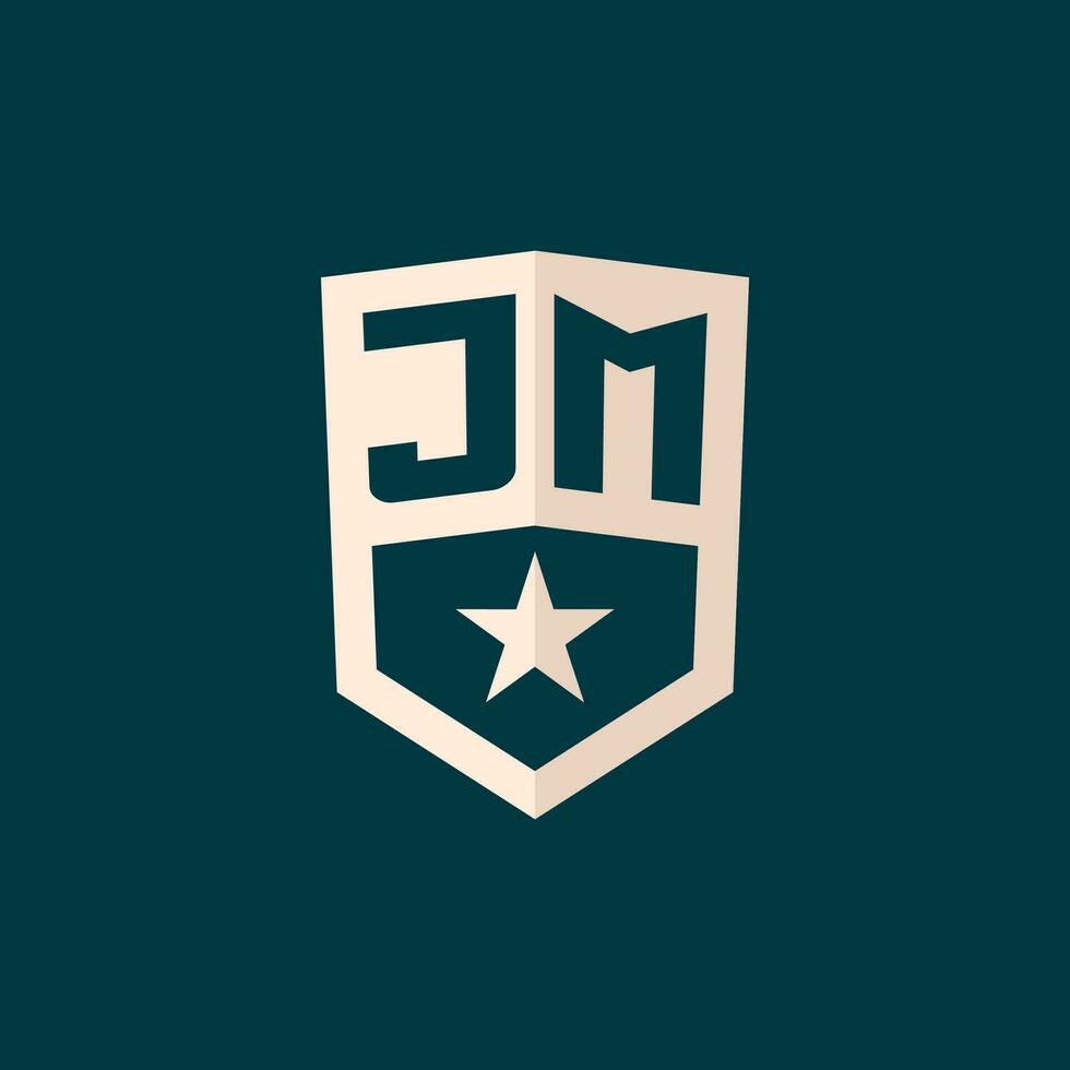 Initiale jm Logo Star Schild Symbol mit einfach Design vektor