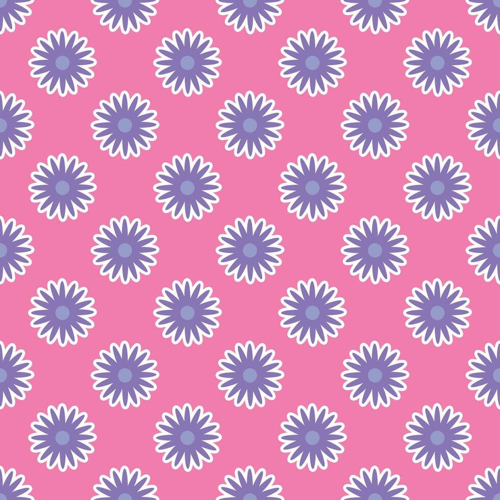 y2k Blumen- Muster. komisch funky retro Blumen Hintergrund vektor