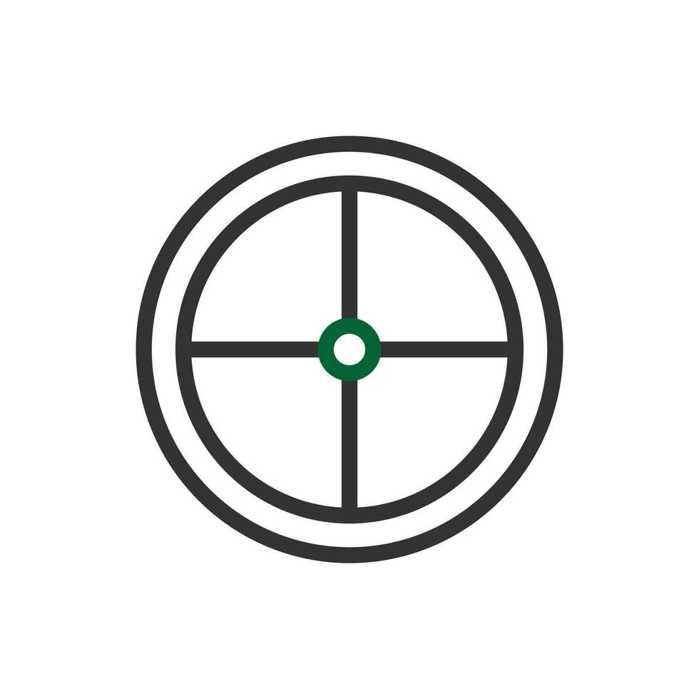 Ziel Symbol duocolor grau Grün Farbe Militär- Symbol perfekt. vektor