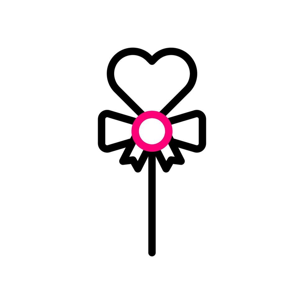 godis kärlek ikon duofärg svart rosa stil valentine illustration symbol perfekt. vektor