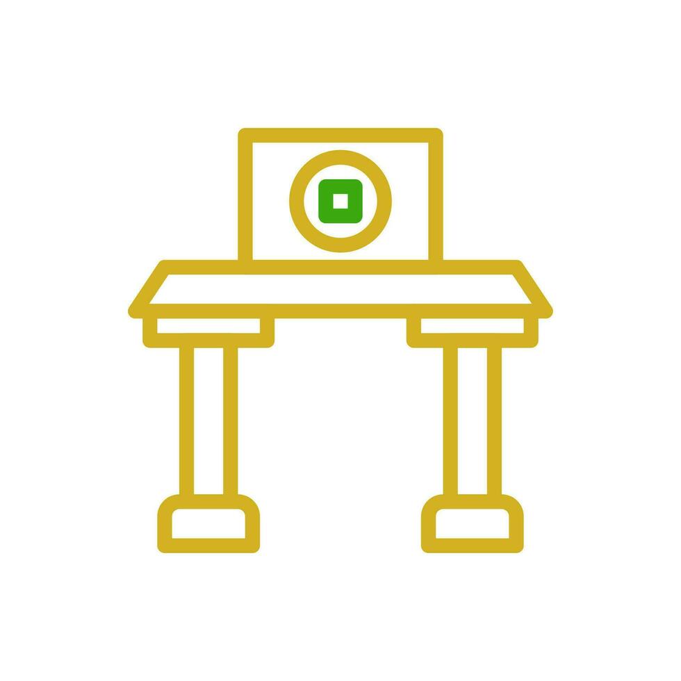 båge ikon duofärg grön gul Färg kinesisk ny år symbol perfekt. vektor