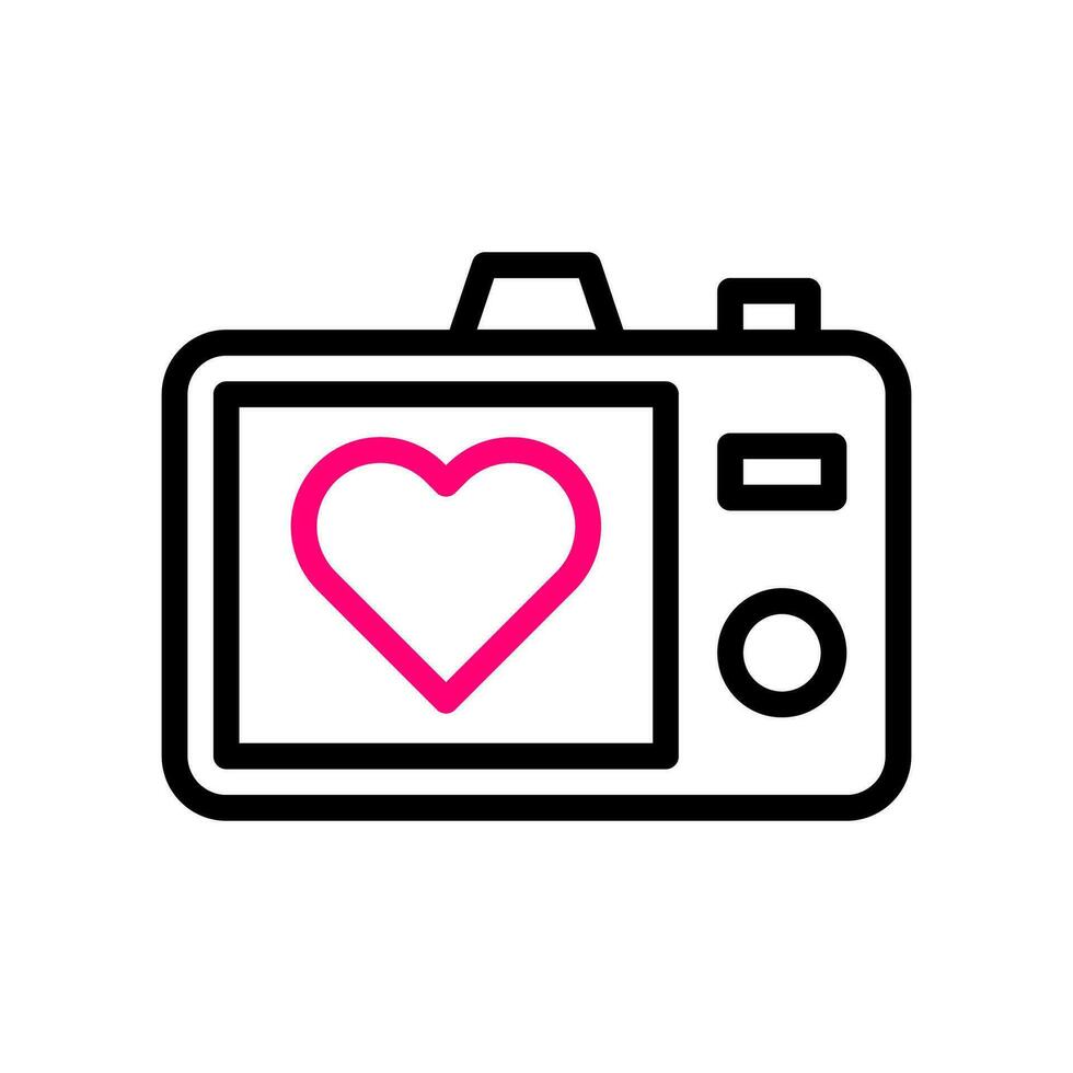 bild kärlek ikon duofärg svart rosa stil valentine illustration symbol perfekt. vektor