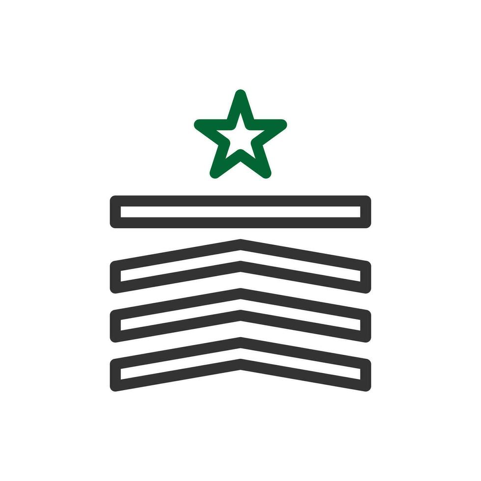 Abzeichen Symbol duocolor grau Grün Farbe Militär- Symbol perfekt. vektor