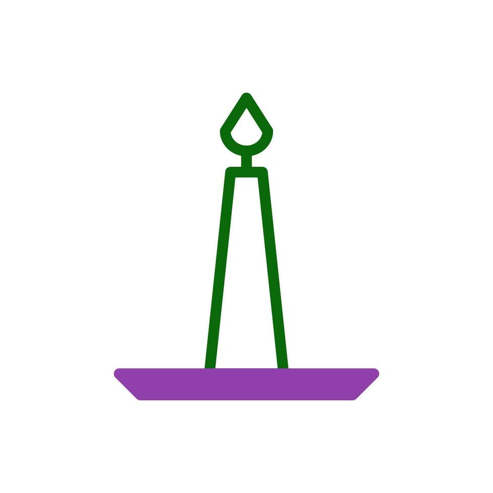 ljus ikon duotone grön lila Färg kinesisk ny år symbol perfekt. vektor