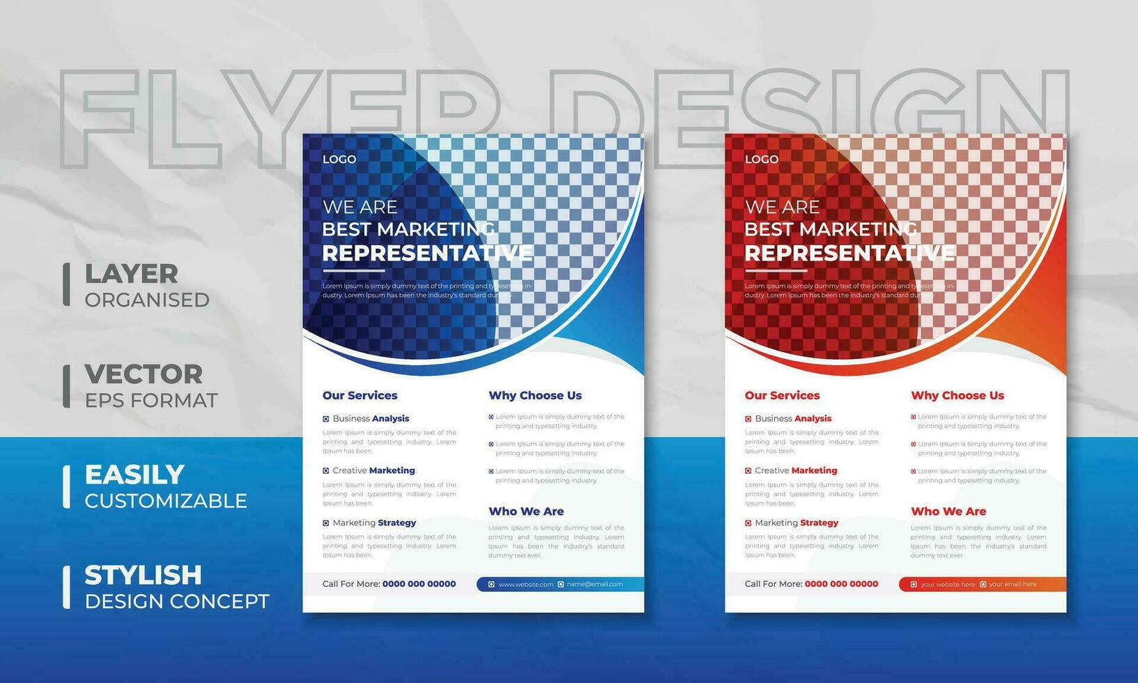 kreativ korporativ Geschäft Flyer Design oder Broschüre Startseite Vorlage mit Papier Hintergrund vektor