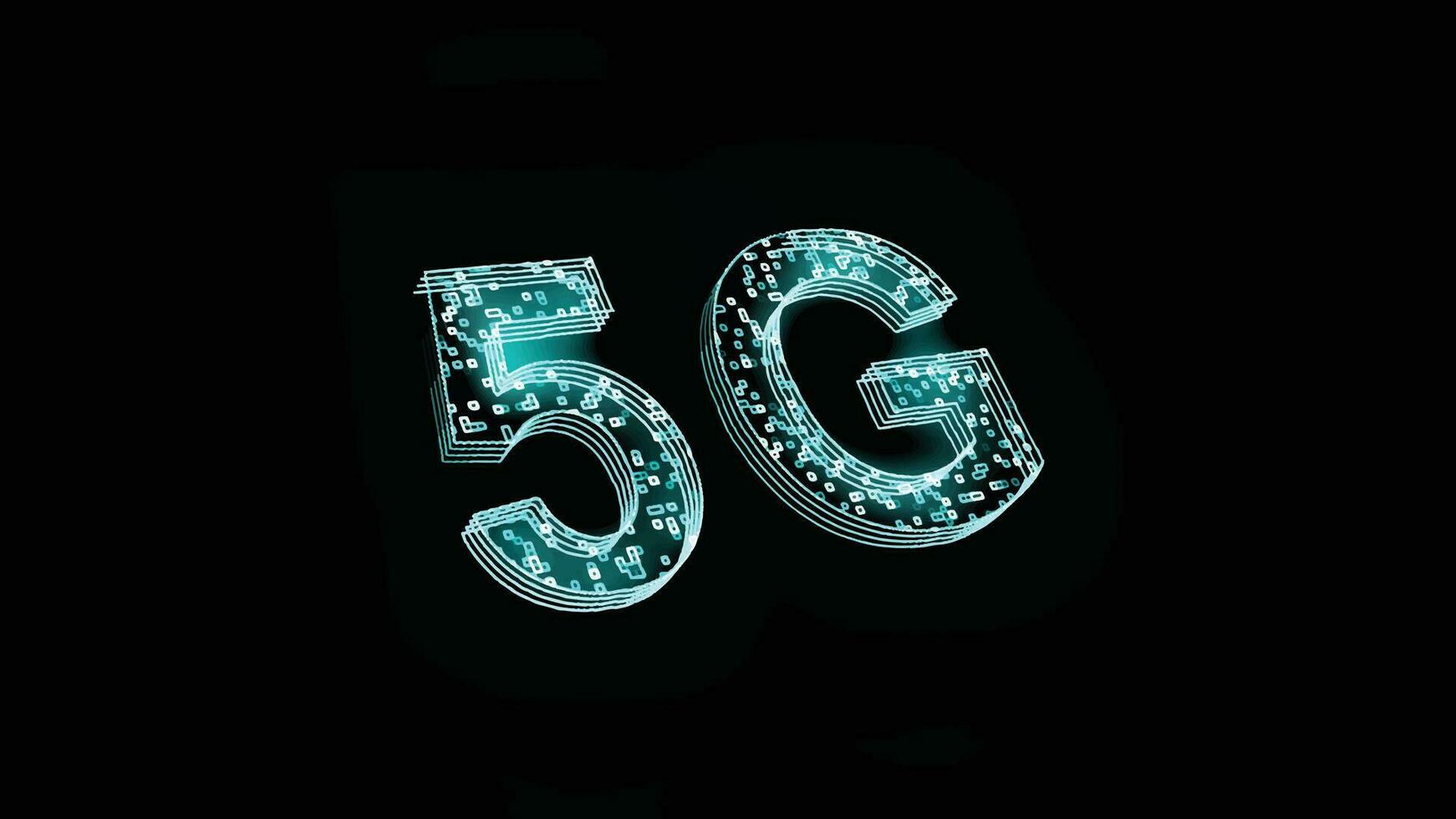 5g im leuchtend Linien.5g Konzept vektor