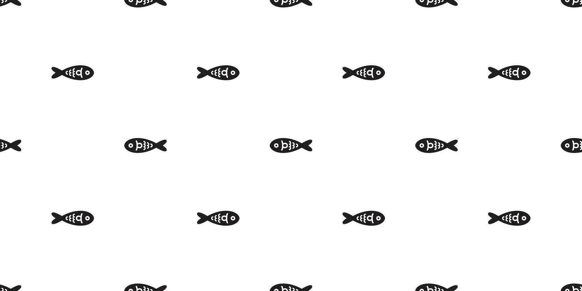 fisk sömlös mönster vektor lax tonfisk scarf isolerat haj delfin val hav hav tecknad serie upprepa tapet klotter illustration bricka bakgrund vit