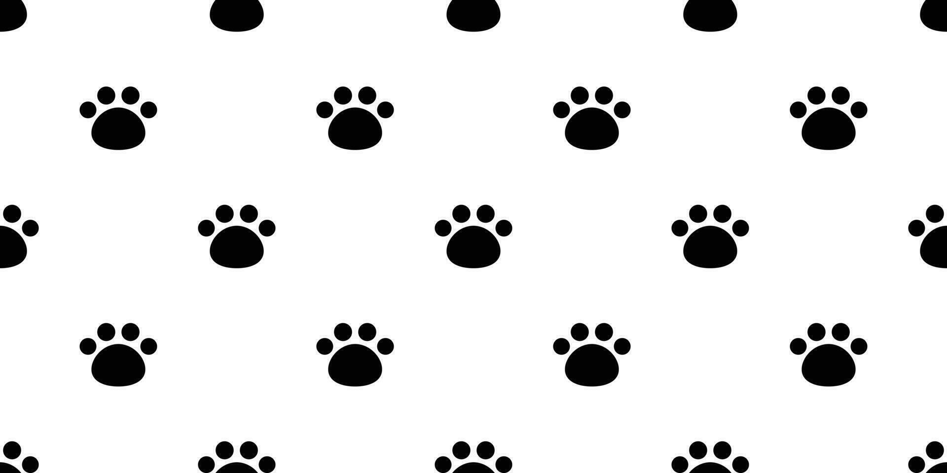 Hund Pfote nahtlos Muster Vektor Fußabdruck Bär Teddy Haustier Schal isoliert Karikatur Katze wiederholen Hintergrund Fliese Hintergrund Weiß