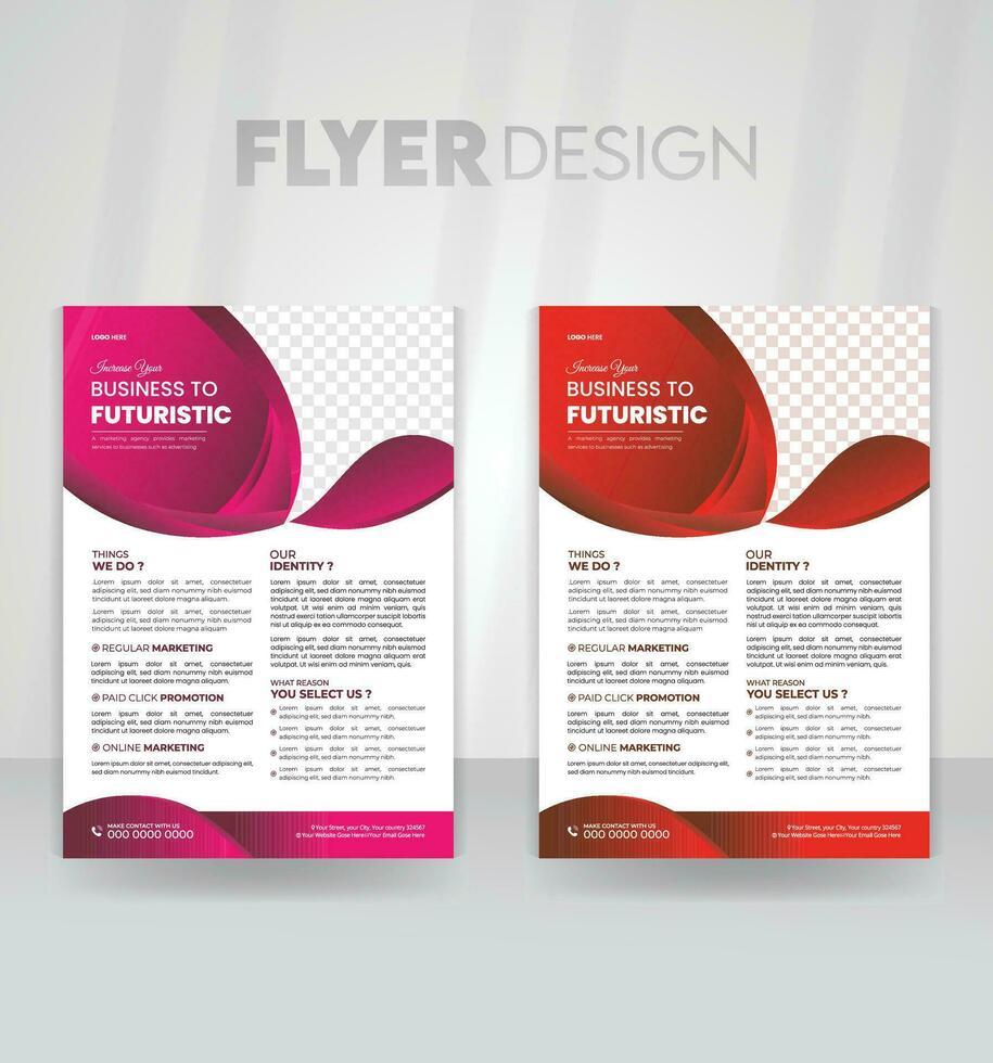 innovativ Flyer Design mit mehrere Verwendet. Geschäft Flyer Design Vorlage zum Unternehmen. kreativ erstellt Geschäft Flyer mit Geometrie. ein vektorbasiert Flyer Layout Vorlage im a4 Format. vektor