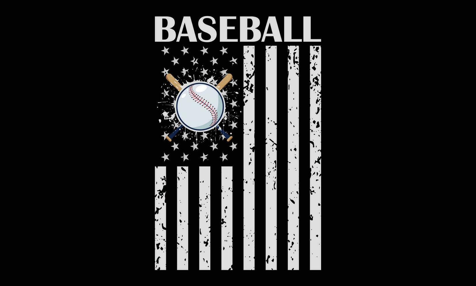 USA baseboll retro vågig t-shirt design. vektor