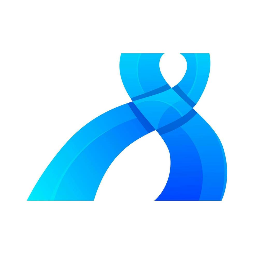 Brief Logo x abstrakt Gradient Design vektor