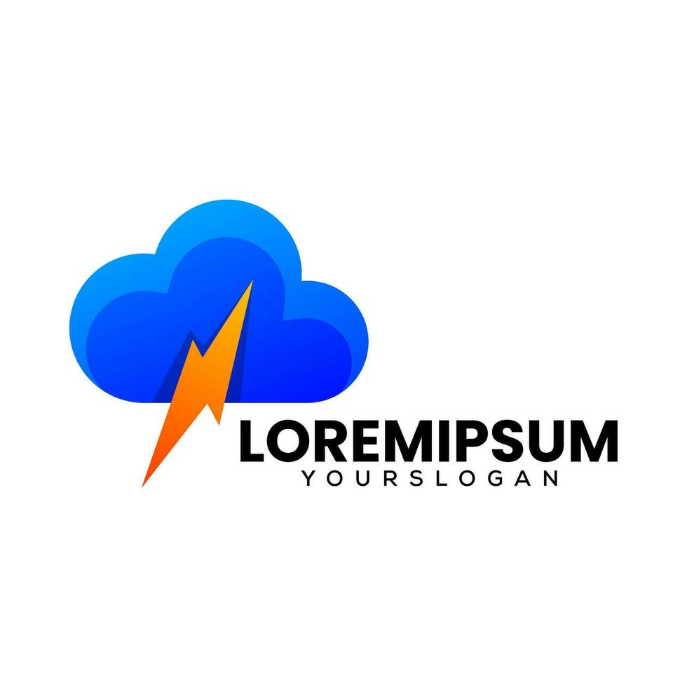 blå lutning storm logotyp design vektor