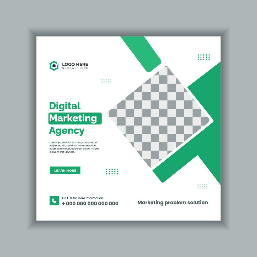 kreativ digital marknadsföring social media design posta vektor