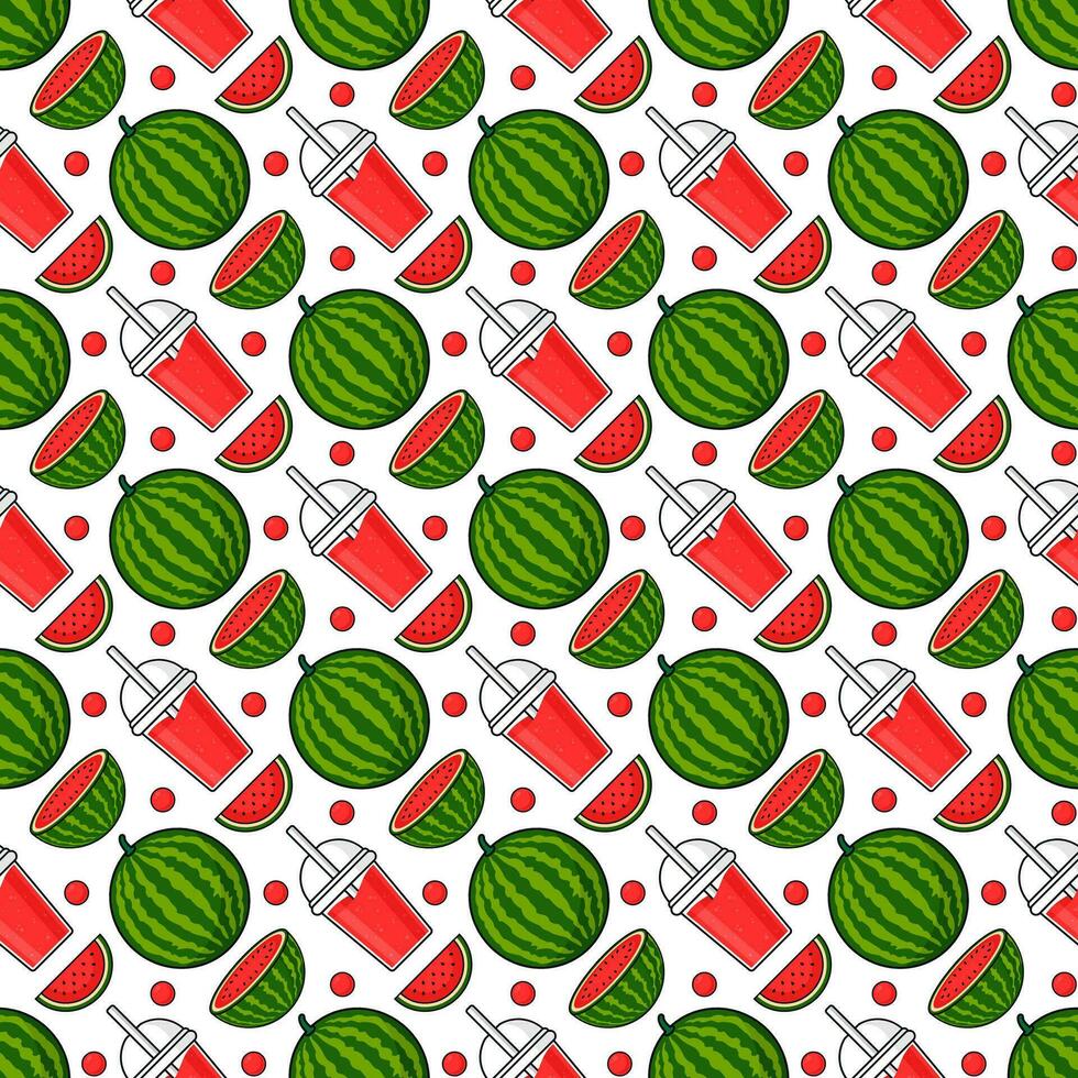 Wassermelone Obst Saft nahtlos Muster Hintergrund Illustration vektor