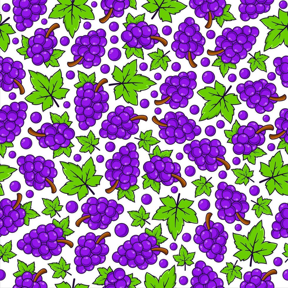 vindruvor frukt sömlös mönster bakgrund illustration vektor