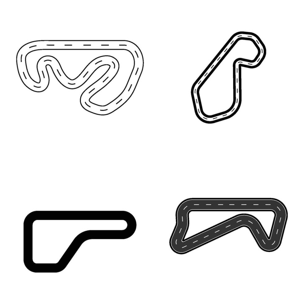 Rennen Schaltkreis Symbol Vektor