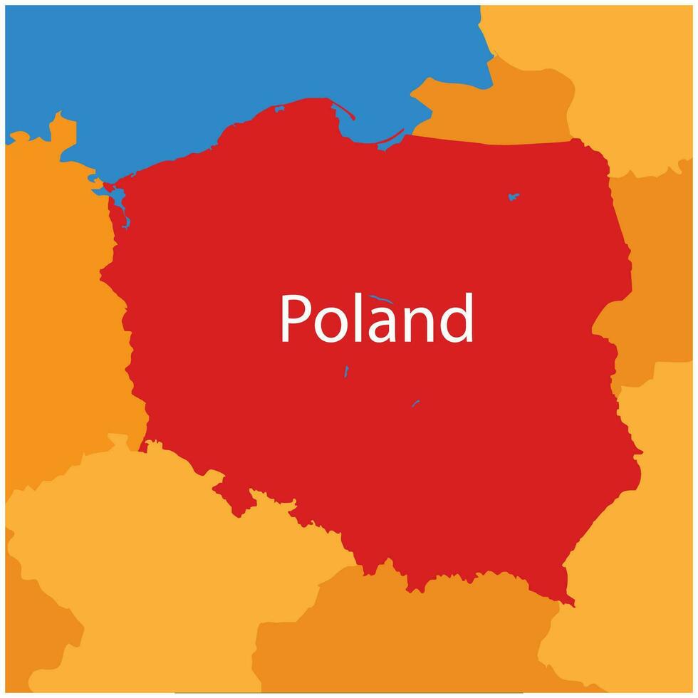 Polen Karte Symbol Vektor