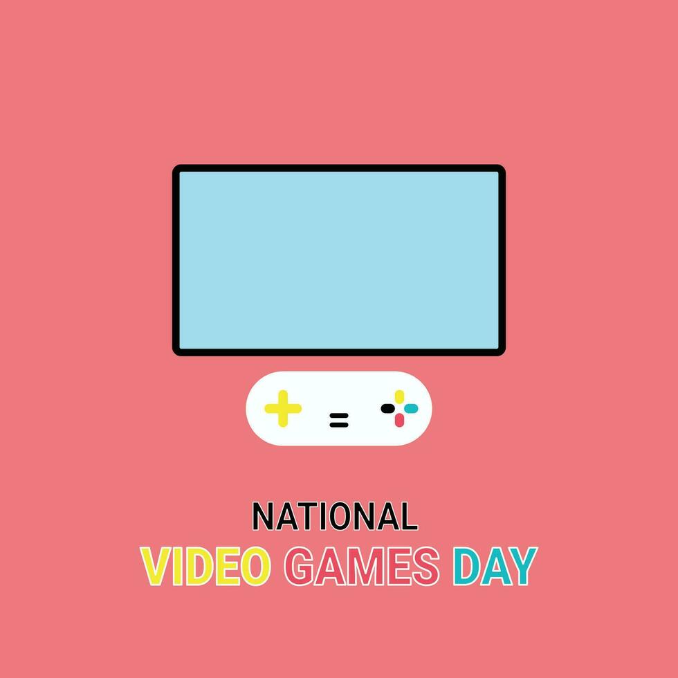 nationell video spel dag bakgrund. vektor