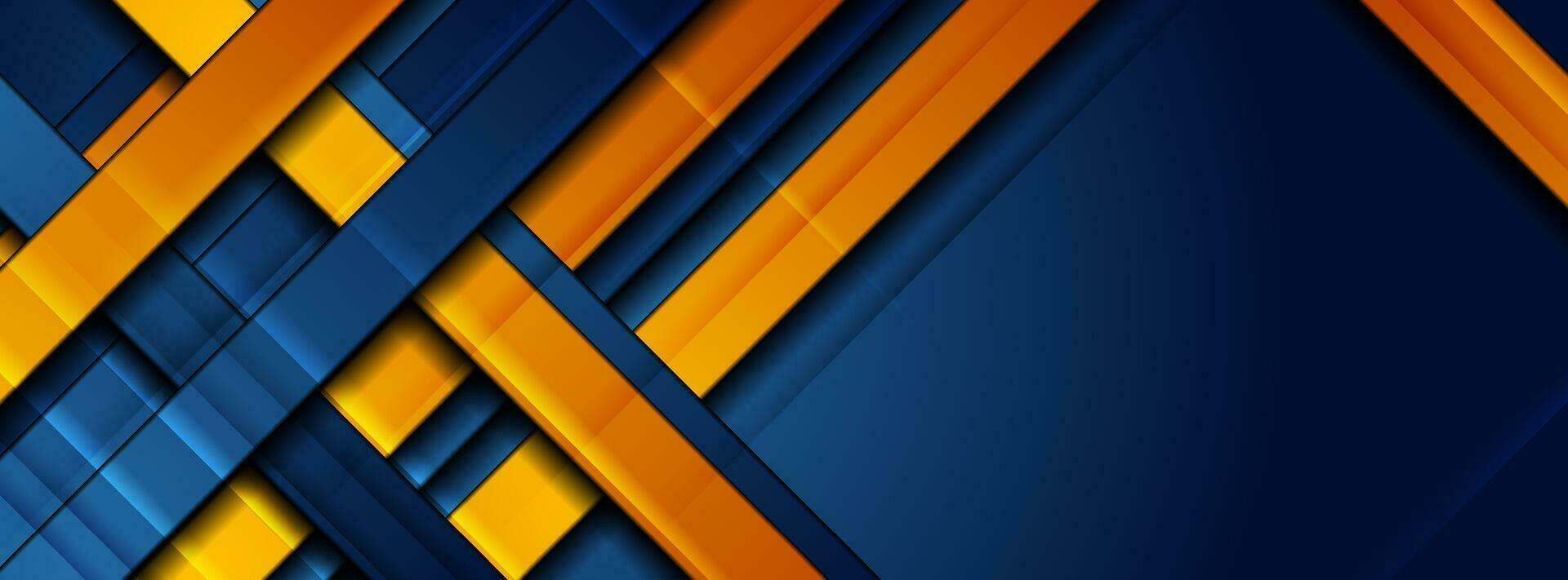glänzend Blau Orange abstrakt Streifen korporativ Hintergrund vektor