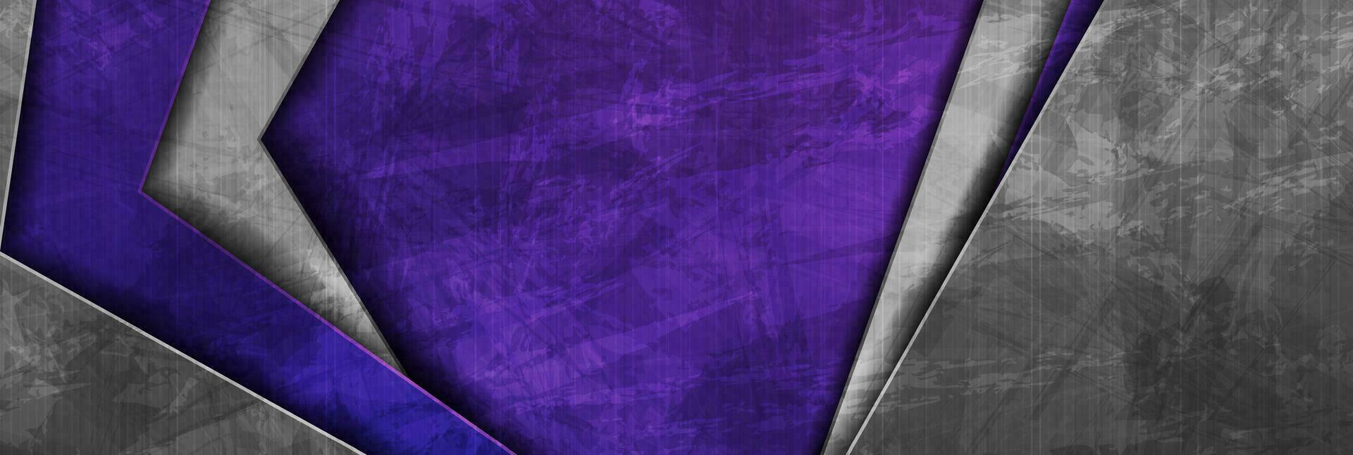violett und grau Grunge abstrakt Technik korporativ Hintergrund vektor