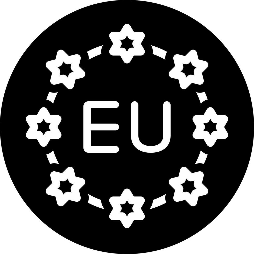 fast ikon för europeisk vektor