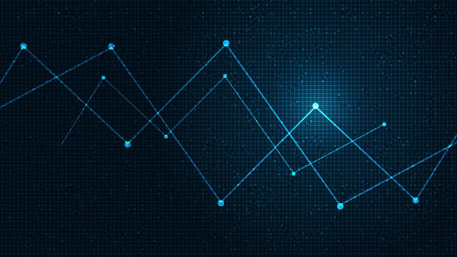 digitale Blockchain mit Mikrochip-Linie auf Technologiehintergrund, Hi-Tech- und Sicherheitskonzeptdesign, freier Platz für Texteingabe vektor