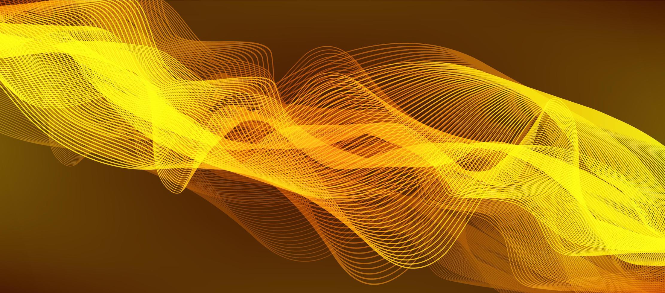 Gold digitaler Schallwellenhintergrund, Musik- und Hi-Tech-Diagrammkonzept, Entwurf für Musikstudio und Wissenschaft, Vektorillustration. vektor