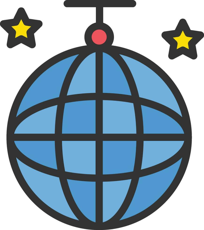 Disko Ball Symbol Bild. vektor