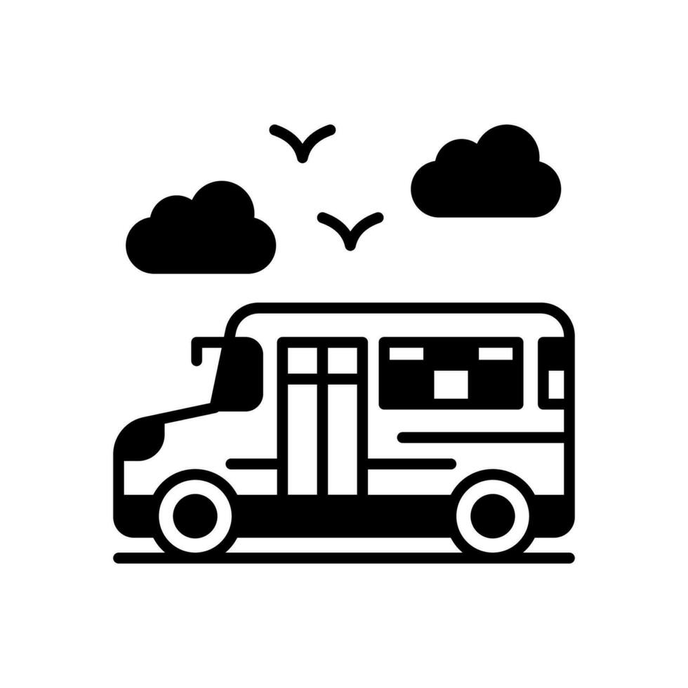 skola buss ikon i vektor. illustration vektor