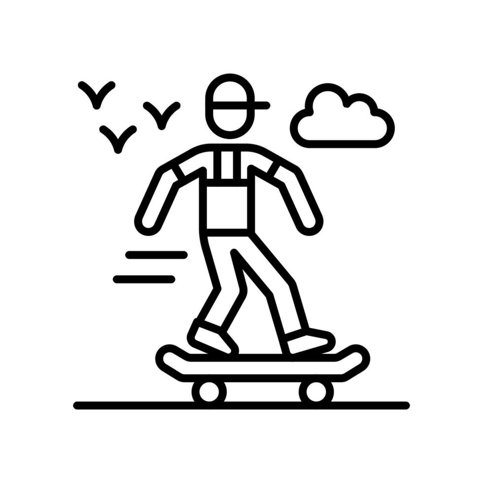 Skateboarding Symbol im Vektor. Illustration vektor