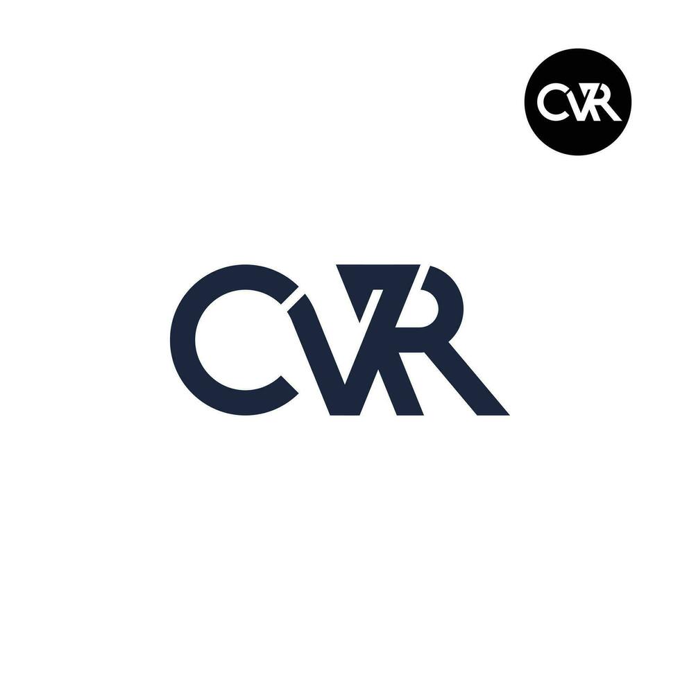 brev cvr monogram logotyp design vektor