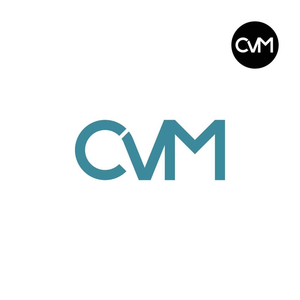 brev cvm monogram logotyp design vektor