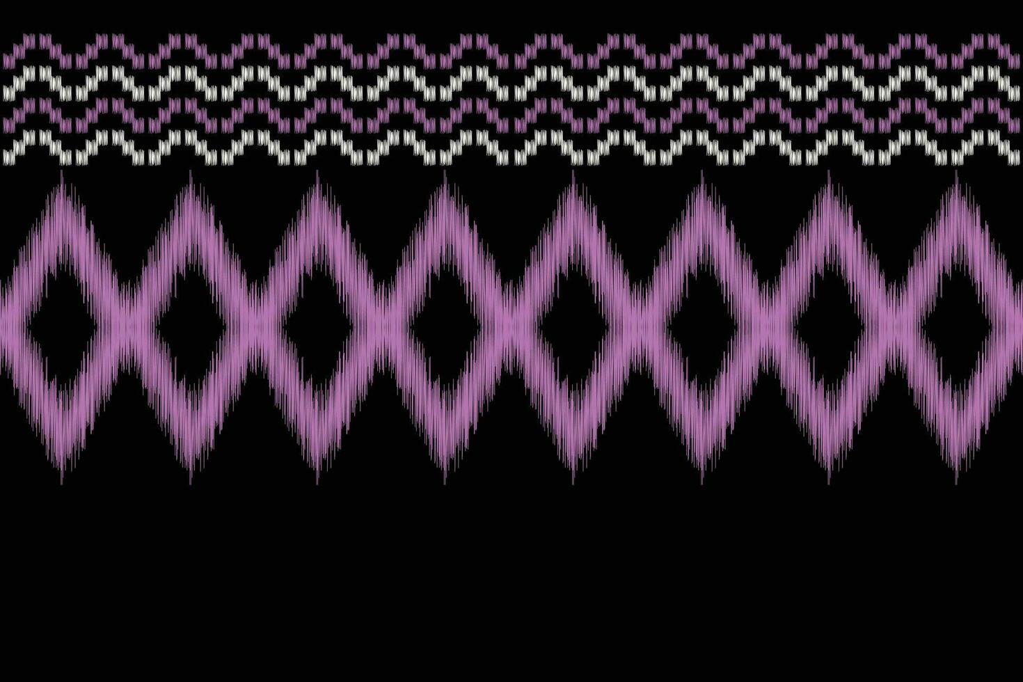 ethnisch Ikat Stoff Muster geometrisch Stil.afrikanisch Ikat Stickerei ethnisch orientalisch Muster schwarz Hintergrund. abstrakt, Vektor, Illustration. Textur, Kleidung, Rahmen, Dekoration, Teppich, Motiv. vektor