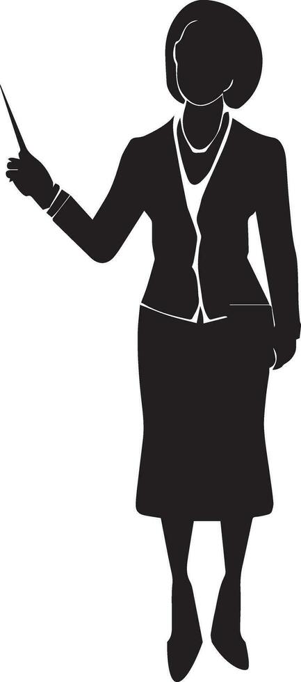 weiblich Lehrer Vektor Silhouette Illustration