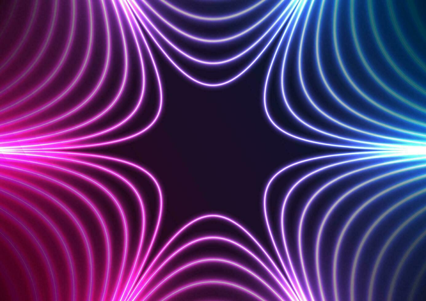 Blau und lila Neon- Konzept Sterne abstrakt futuristisch Hintergrund vektor