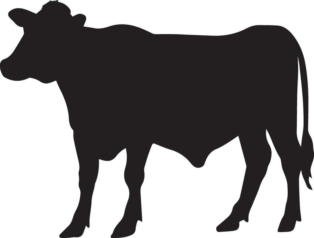 das Vieh Vektor Silhouette Illustration schwarz Farbe
