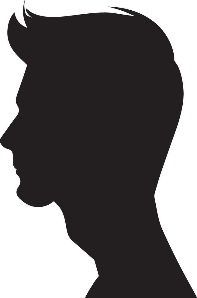 man profil vektor silhuett illustration svart Färg