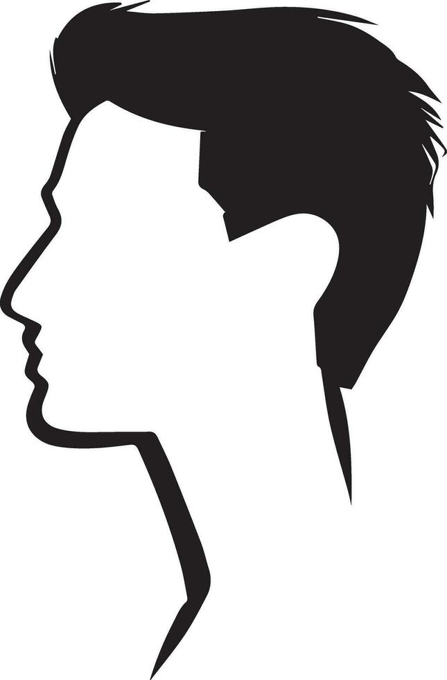 Mann Profil Vektor Silhouette Illustration schwarz Farbe