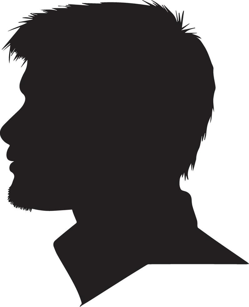 Mann Profil Vektor Silhouette Illustration schwarz Farbe