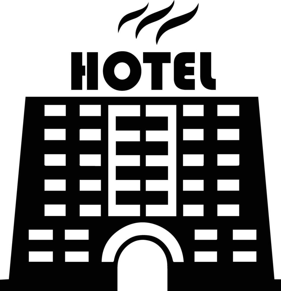 Hotel Logo Vektor Silhouette, Hotel Symbol Vektor