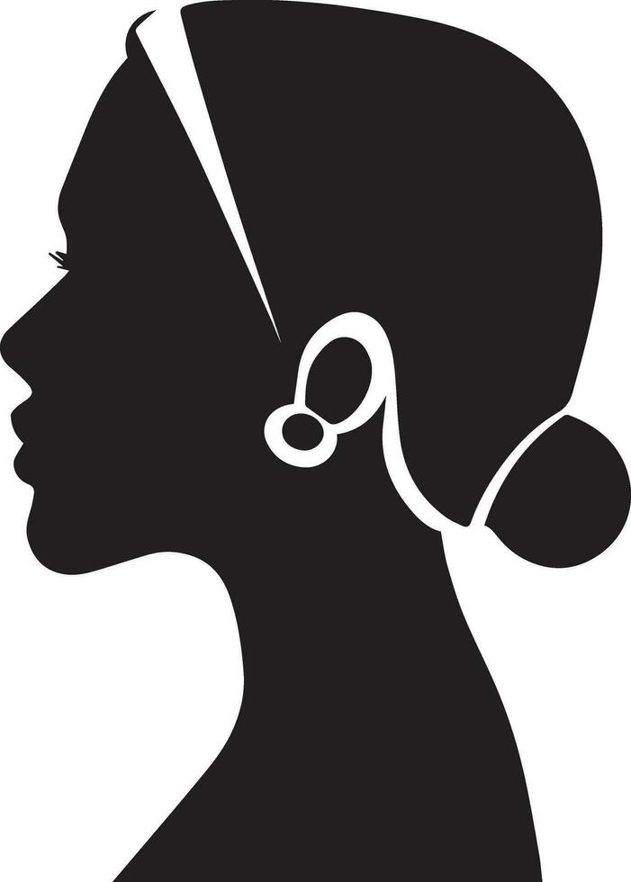 Frau Profil Vektor Silhouette Illustration