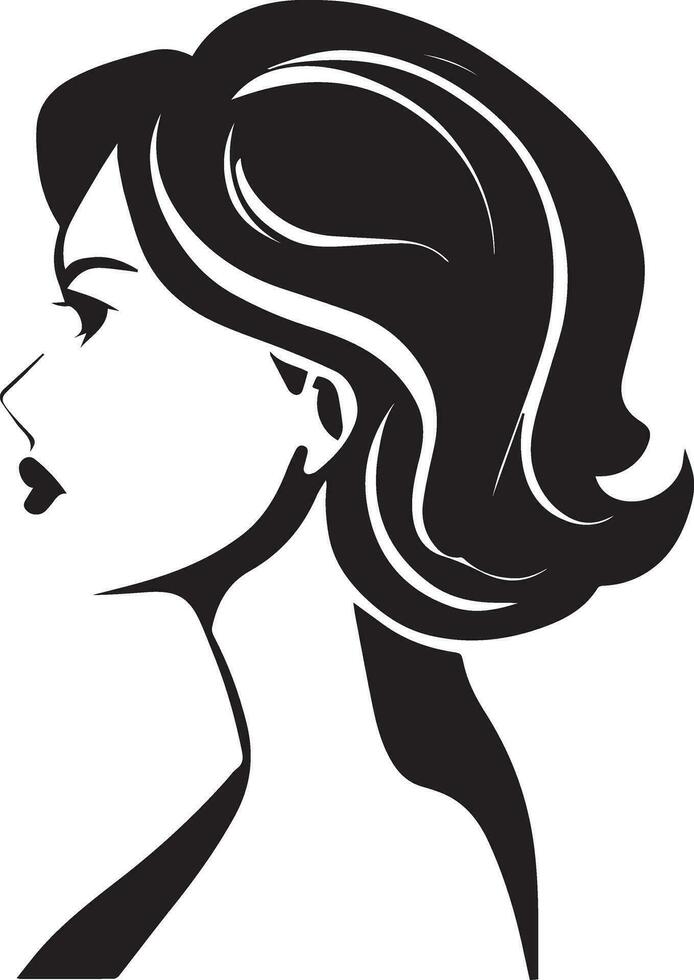 Frau Profil Vektor Silhouette Illustration