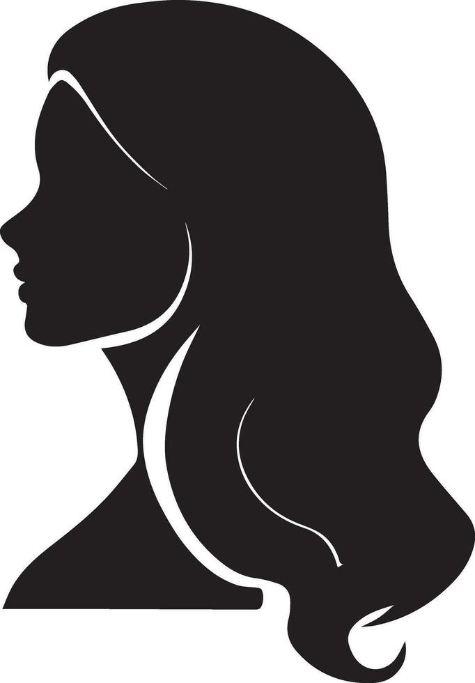 Frau Profil Vektor Silhouette Illustration