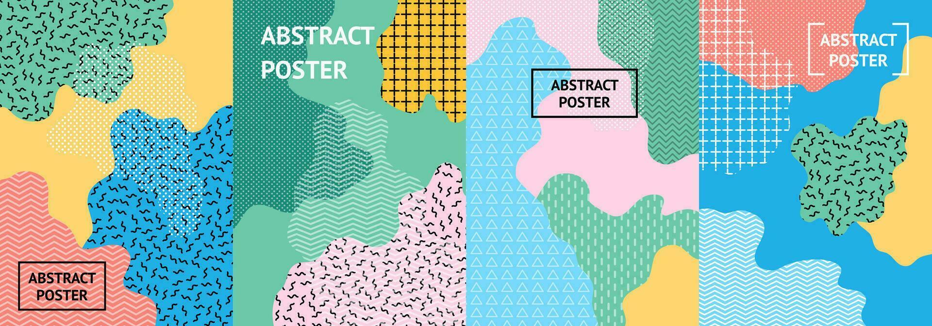 Farbe abstrakt Formen Konzept Vorlage Poster Flyer Banner Karte. Vektor