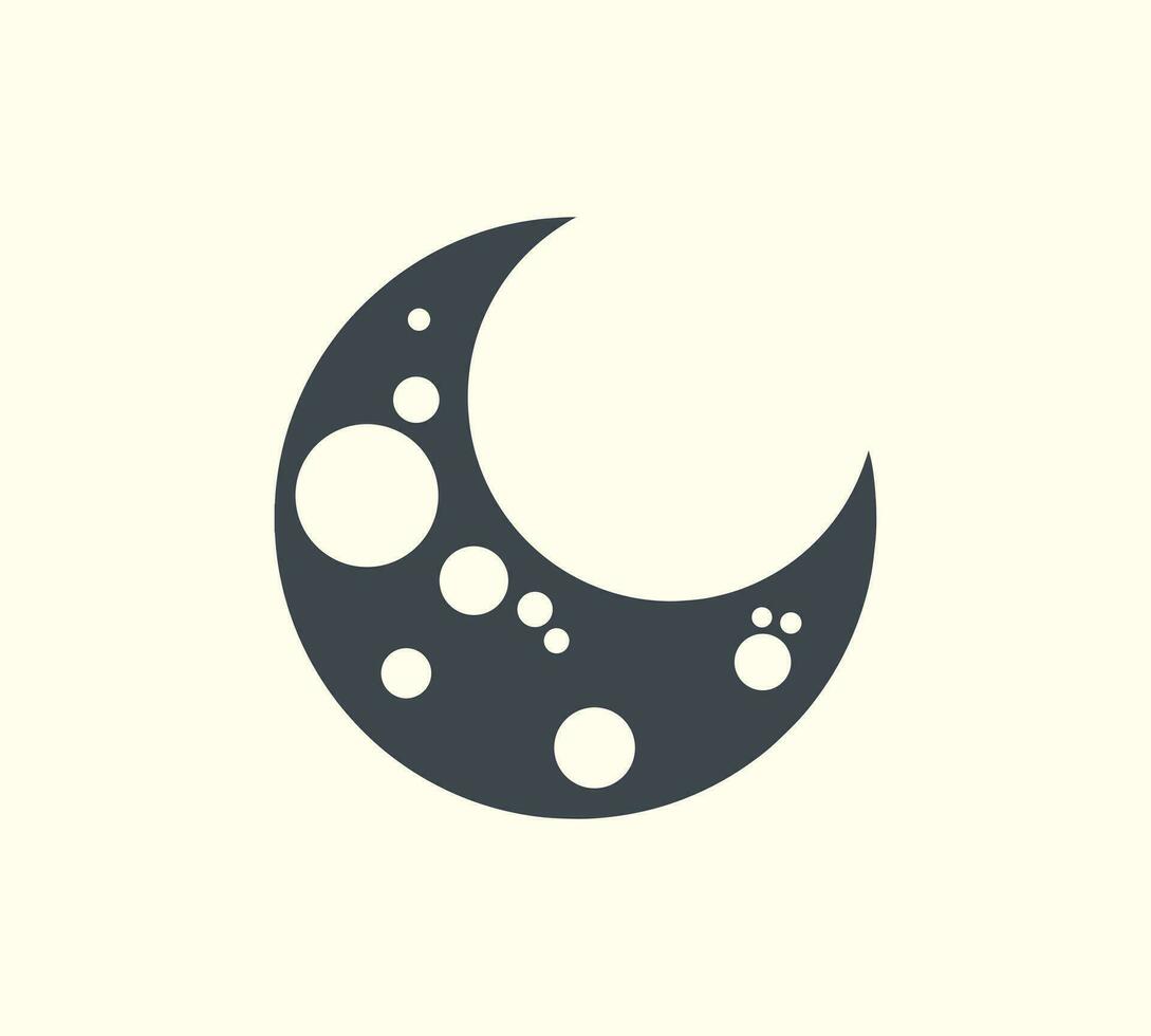 måne logotyp vektor enkel