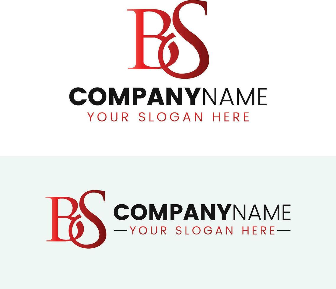 kreativ monogram brev bs logotyp design vektor