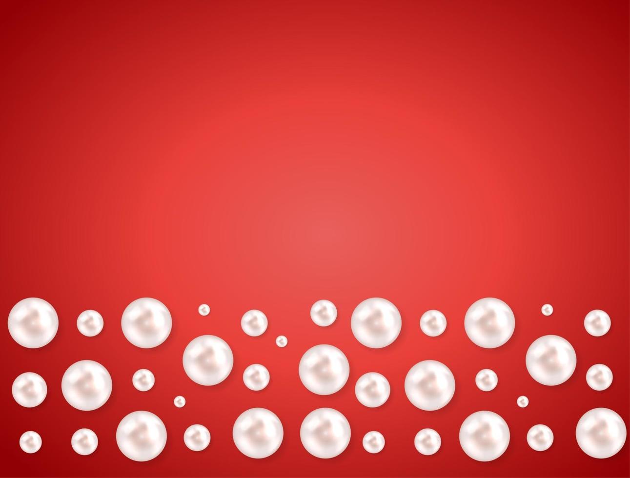 abstrakter Hintergrund mit natürlichen Perlengirlanden aus Perlen. Vektor-Illustration vektor